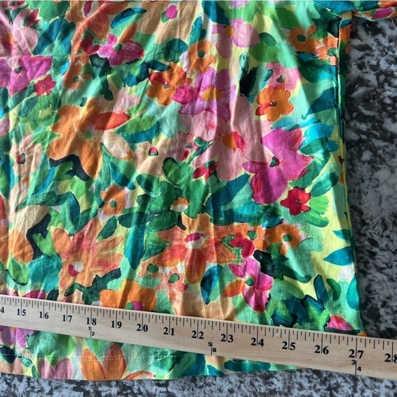 Sanctuary Perfect Time Floral Print Scoop Neck Short Sleeve Top Cropped XL - Picture 9 of 14